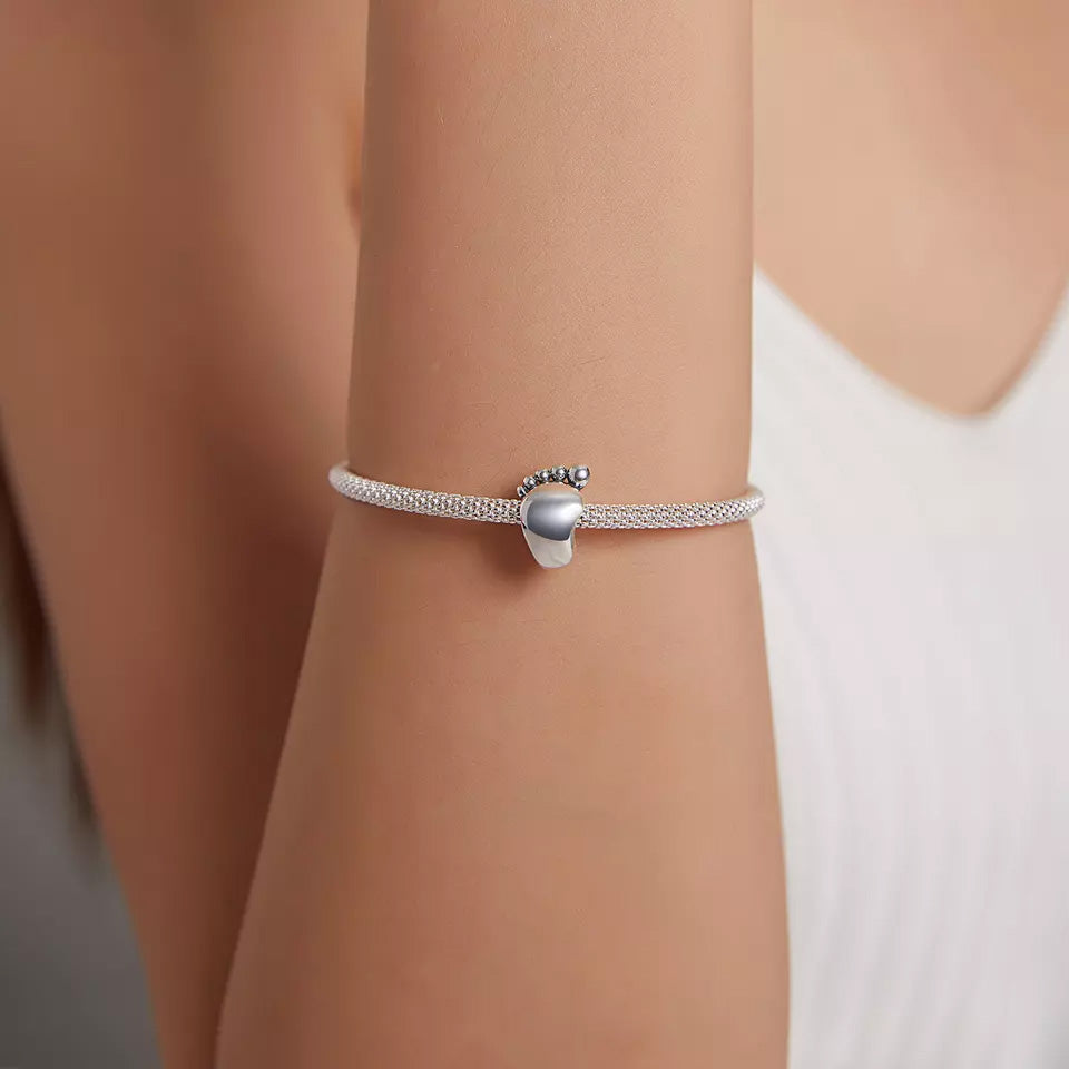 Sterling Silver 'I Love You Dear Mom' Hypoallergenic Bead Charm