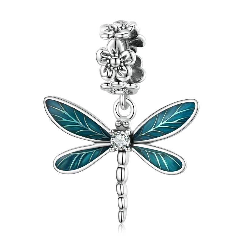 Sterling Silver Dragonfly Dangle Charm