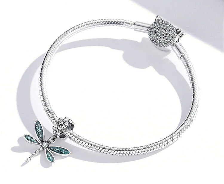 Sterling Silver Dragonfly Dangle Charm