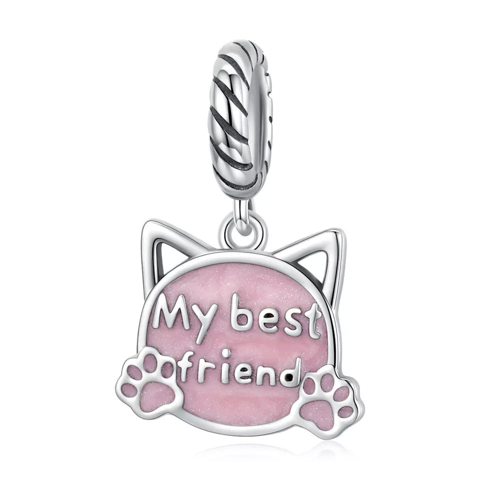 Sterling Silver My Best Friend Dangle Charm