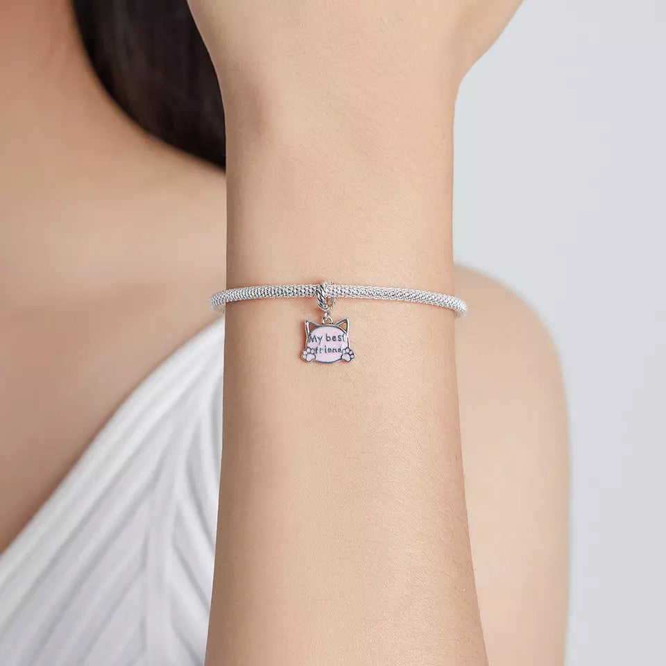 Sterling Silver My Best Friend Dangle Charm