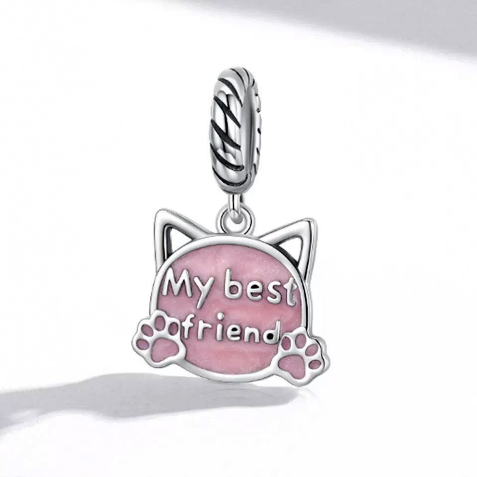 Sterling Silver My Best Friend Dangle Charm