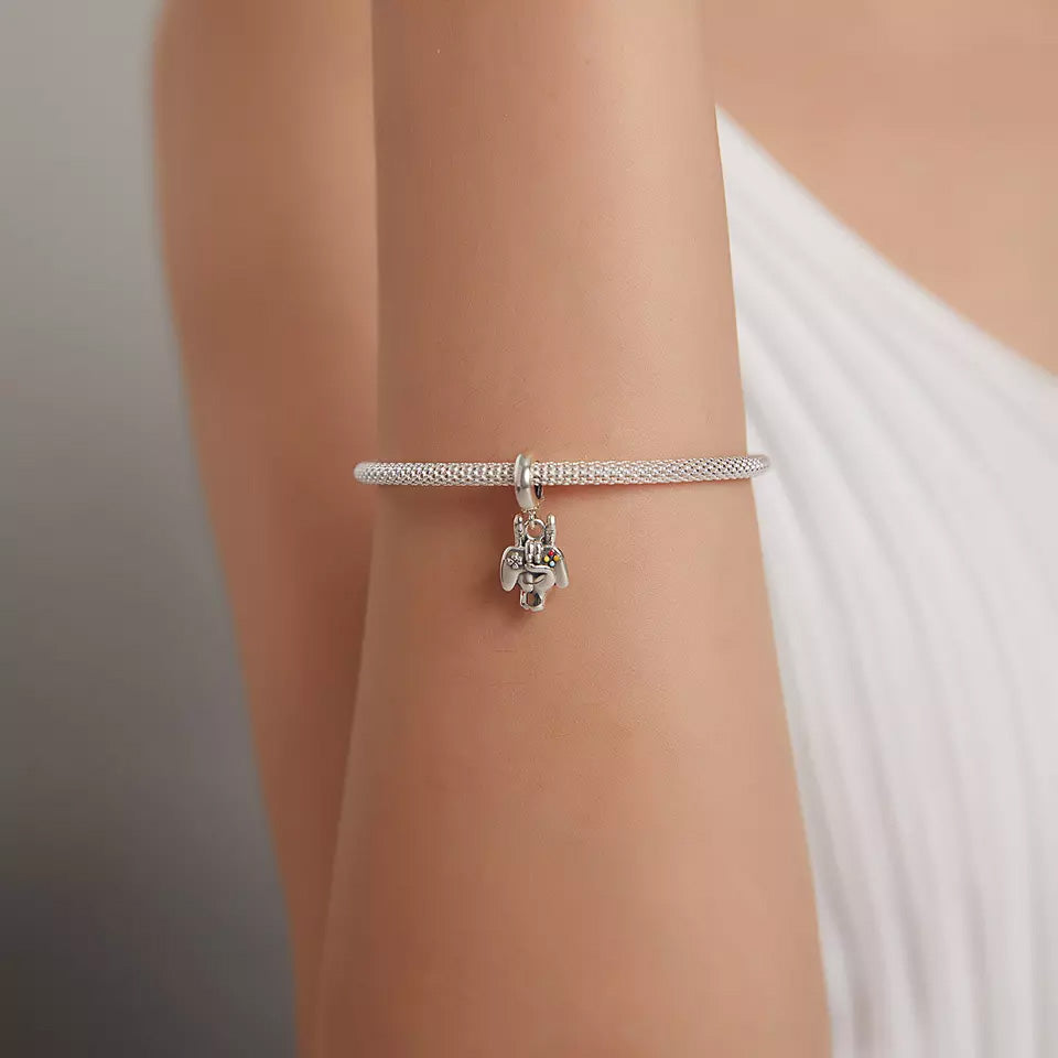 Sterling Silver Gamer Dangle Charm
