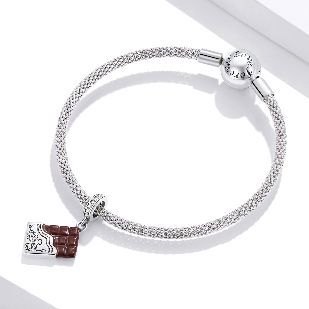 Sterling Silver Chocolate Bar Dangle Charm
