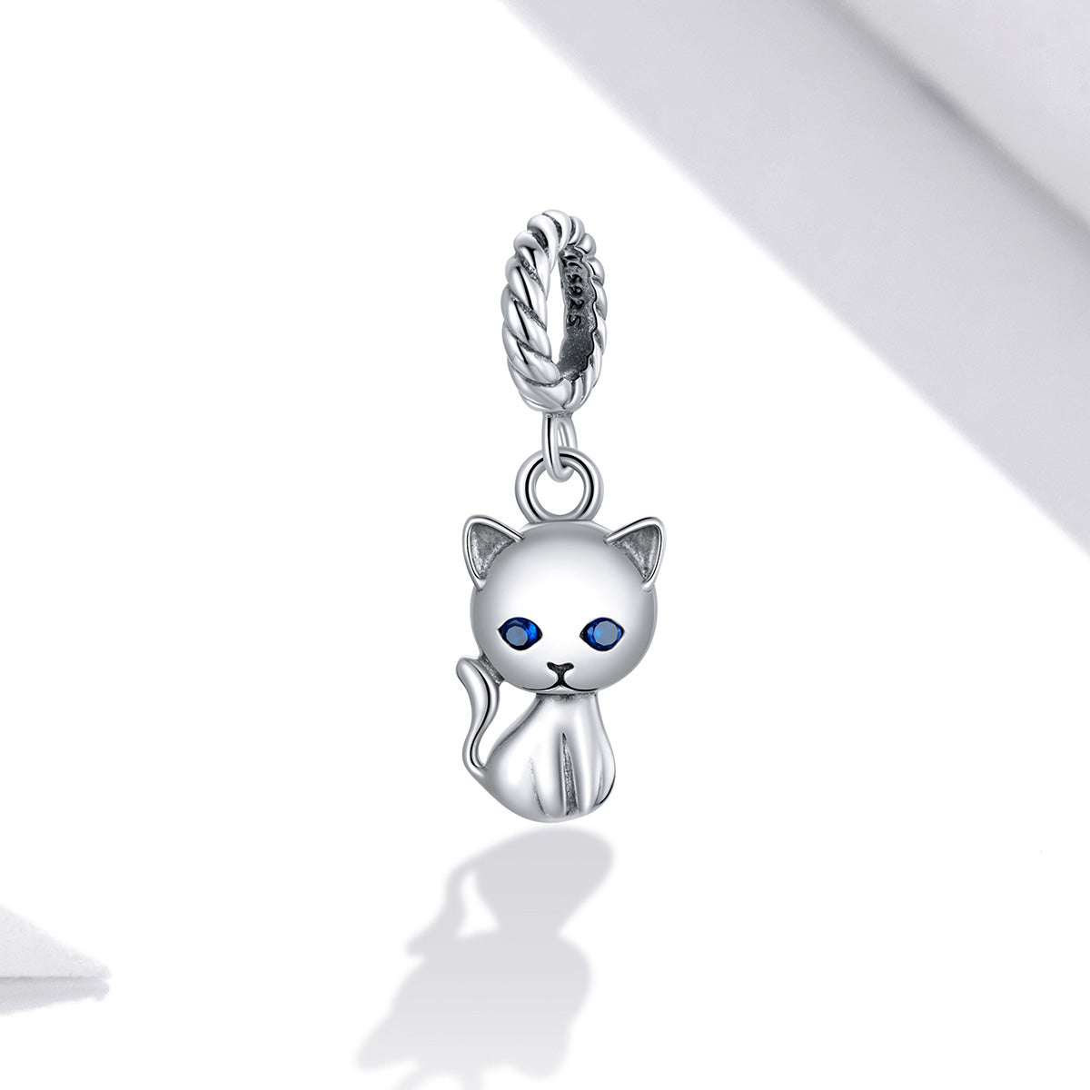 Sterling Silver Kitten Dangle Charm