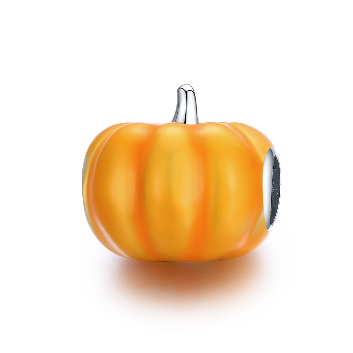 Sterling Silver Pumpkin Hypoallergenic Bead Charm