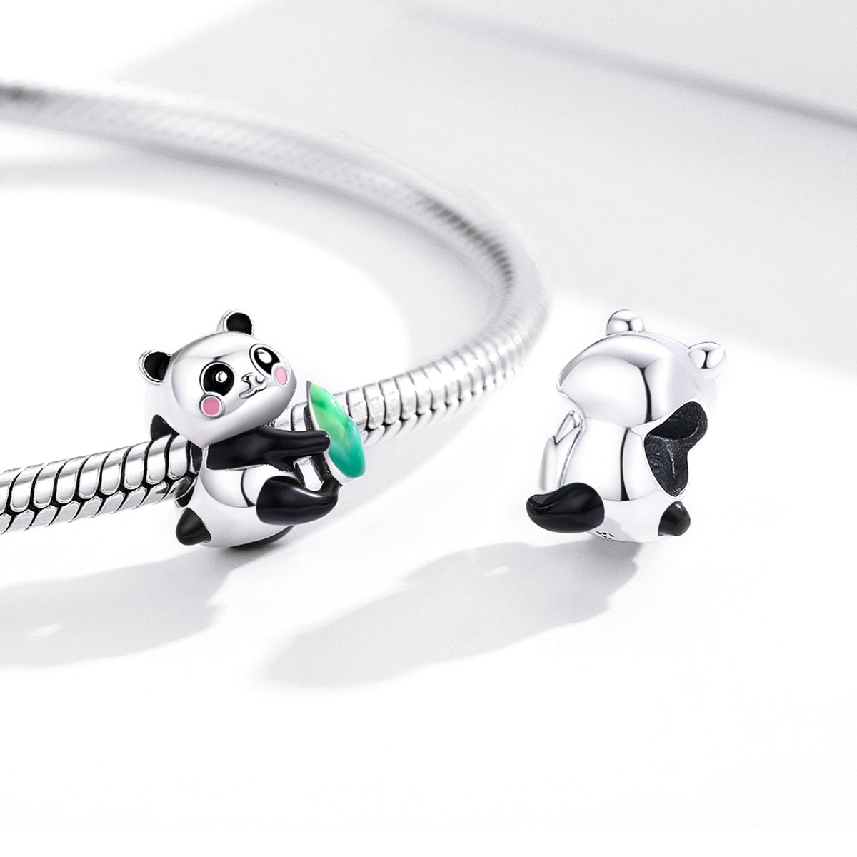 Sterling Silver Happy Panda Hypoallergenic Bead Charm