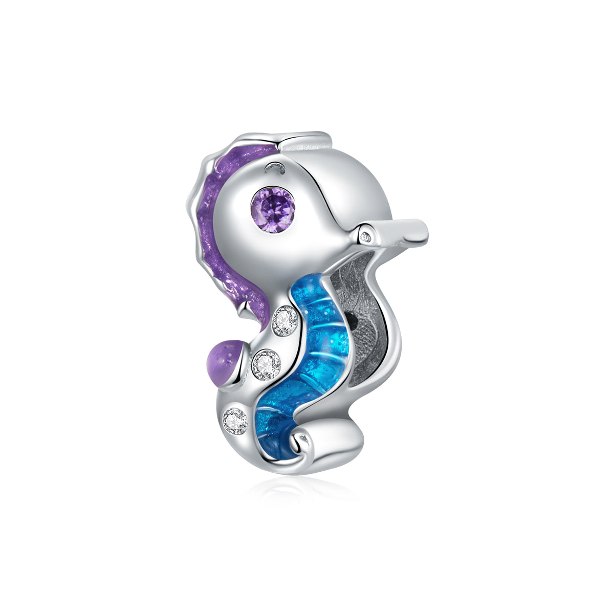Sterling Silver Seahorse Hypoallergenic Bead Charm