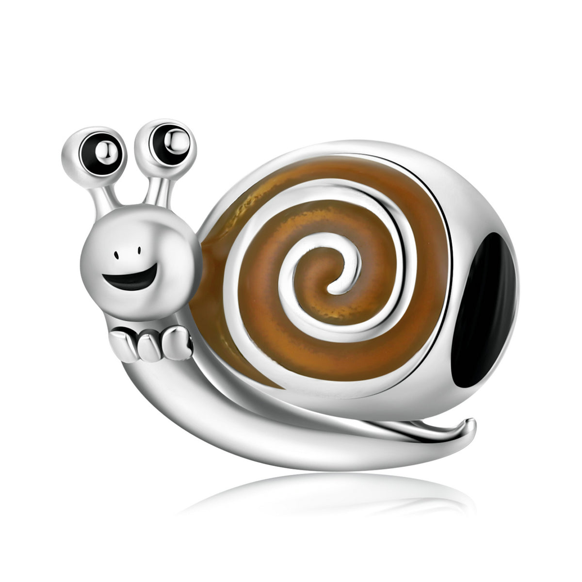 Sterling Silver Snail Hypoallergenic Bead Charm