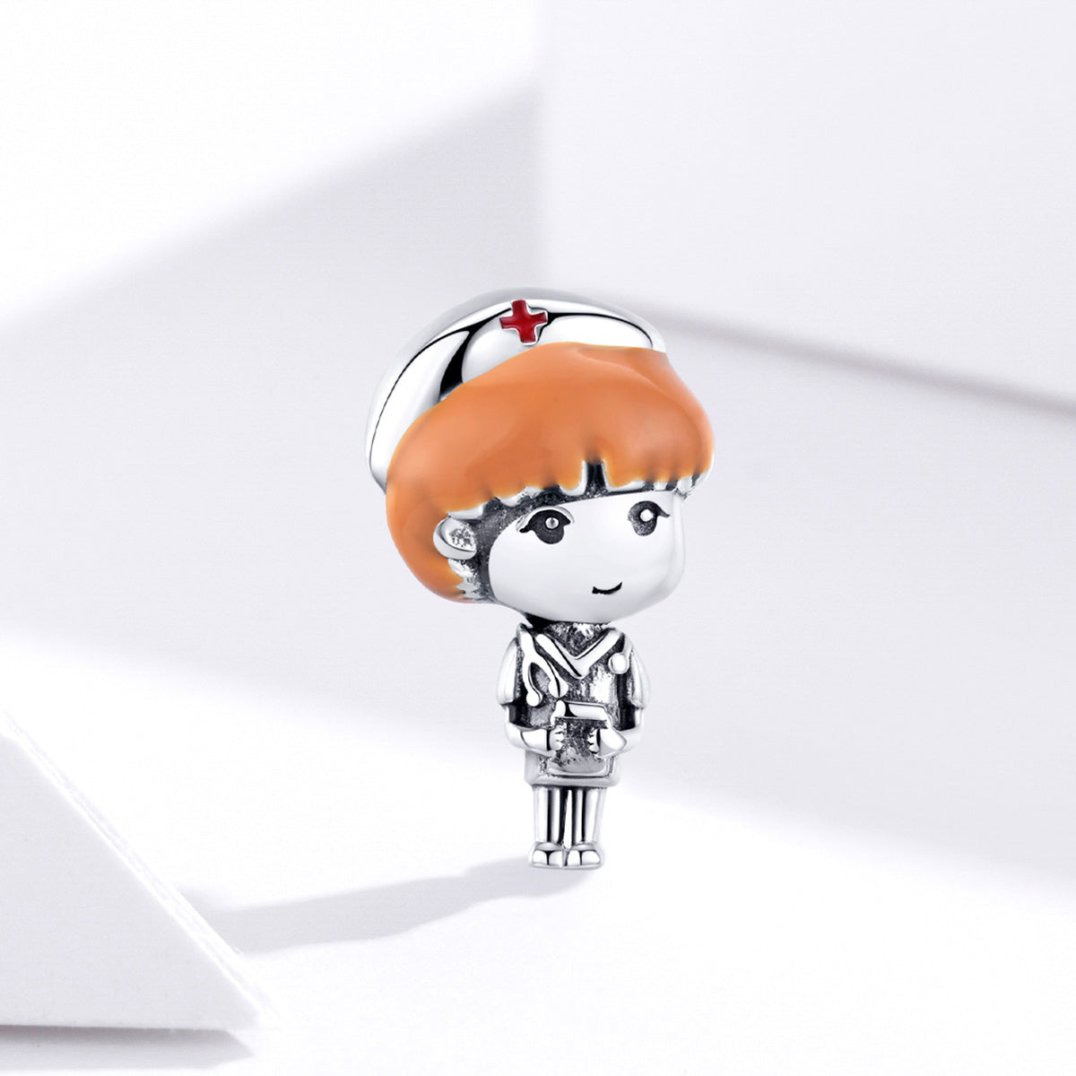 Sterling Silver Nurse Hypoallergenic Bead Charm