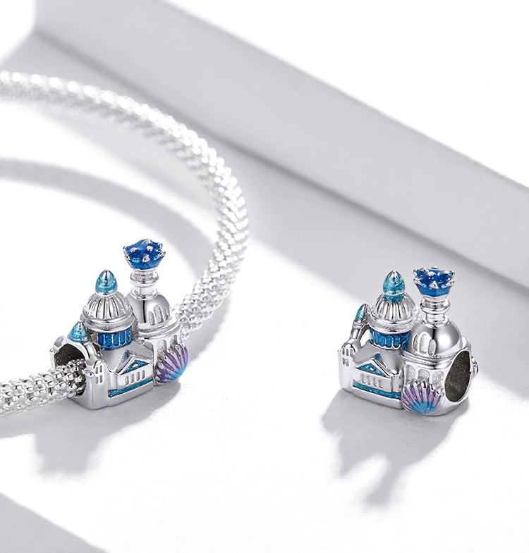 Sterling Silver Sea Castle Hypoallergenic Bead Charm