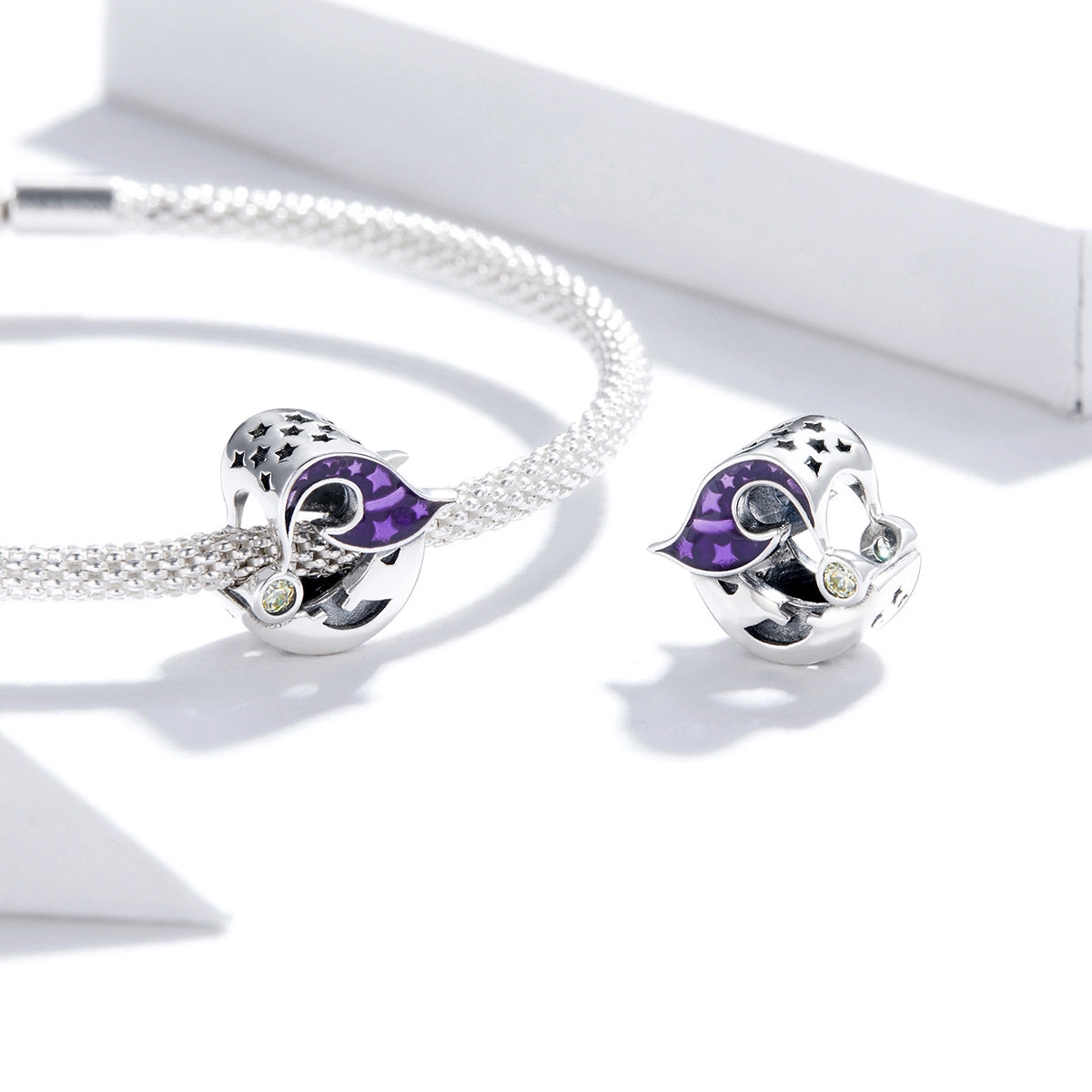 Sterling Silver Evil Moon Hypoallergenic Bead Charm