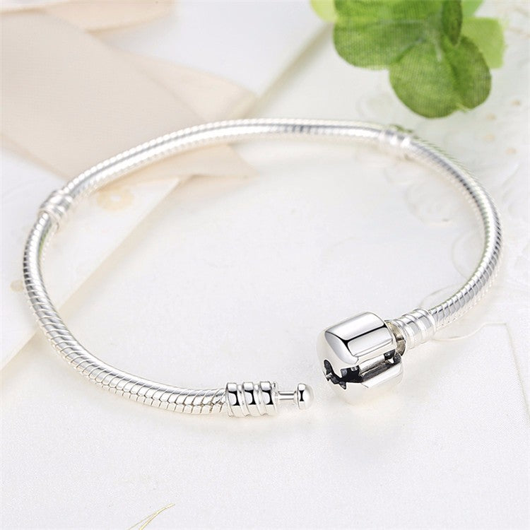 Sterling Silver Snake Hypoallergenic Charm Bracelet