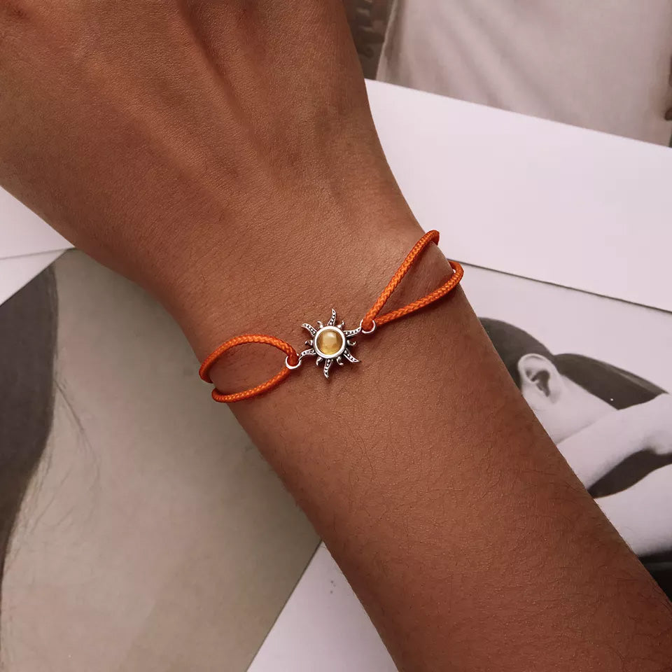 Sterling Silver Artistic Sun Hypoallergenic Bracelet