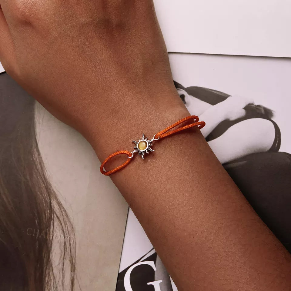 Sterling Silver Artistic Sun Hypoallergenic Bracelet