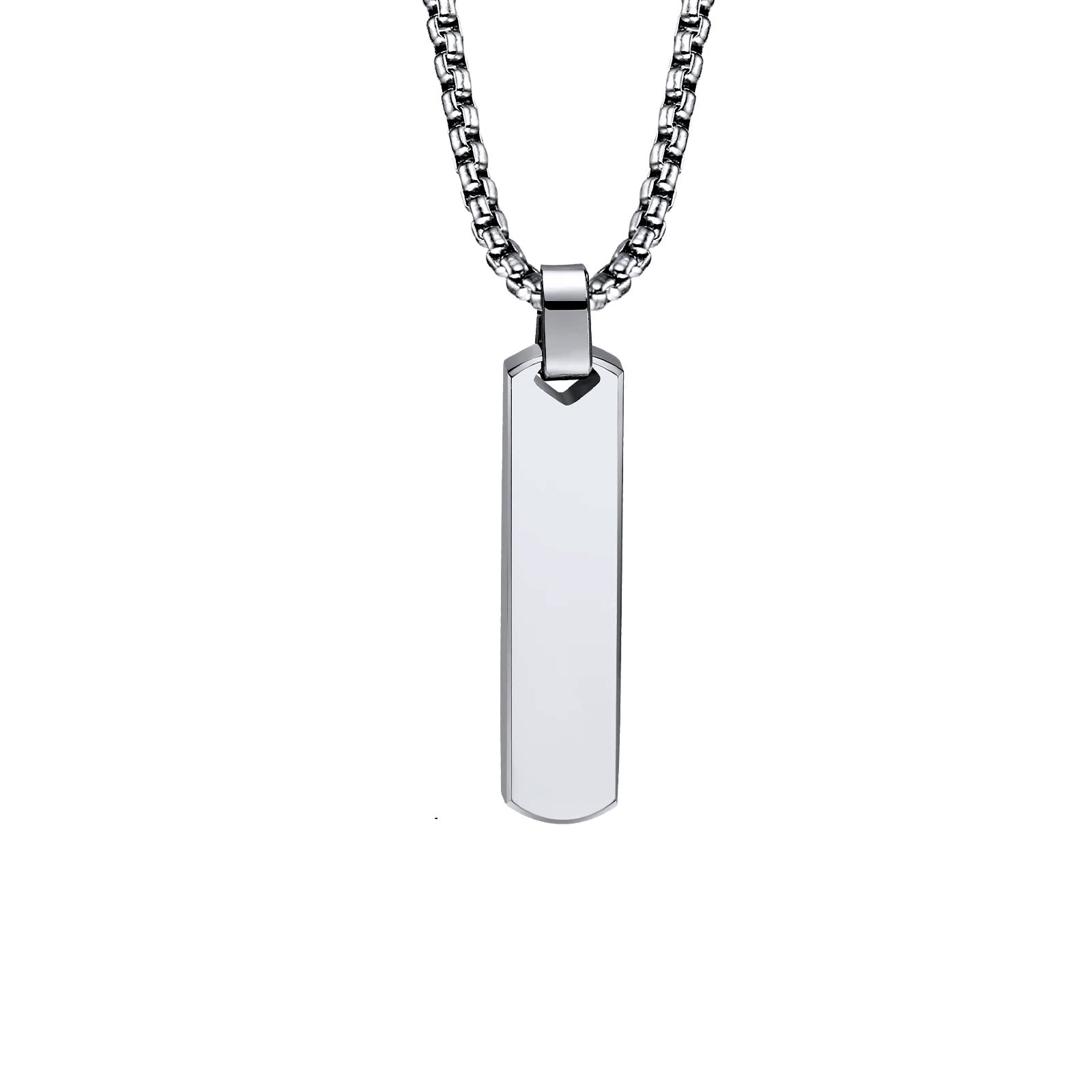 Stainless steel bar deals necklace