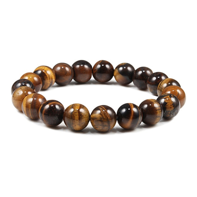 6mm/8mm/10mm/12mm Natural Tigers Eye Stone Bracelet