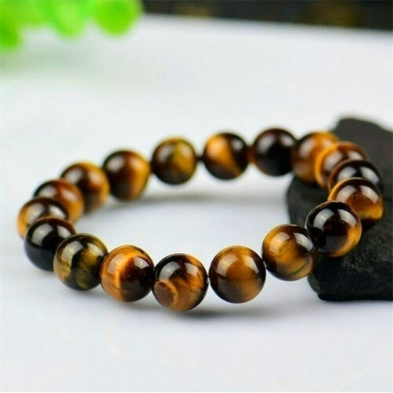 6mm/8mm/10mm/12mm Natural Tigers Eye Stone Bracelet