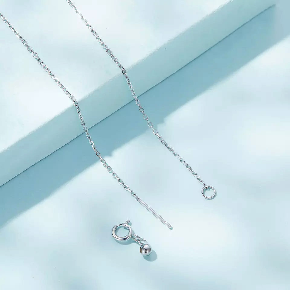 Sterling Silver Devil's Eyes Clavicle Chain Hypoallergenic Necklace