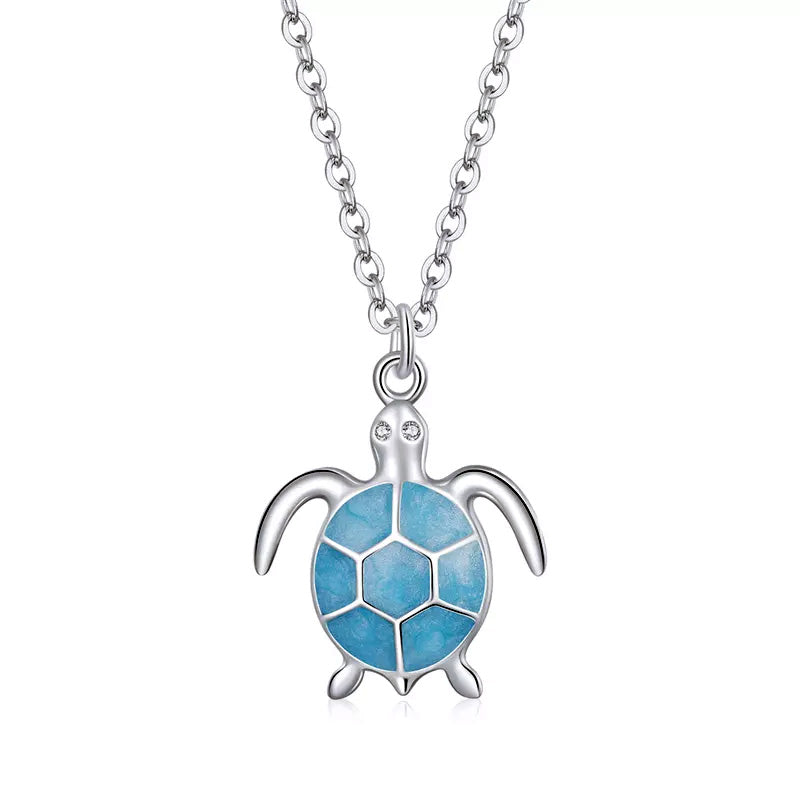 Sterling Silver Sea Turtle Hypoallergenic Necklace