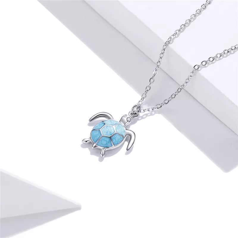 Sterling Silver Sea Turtle Hypoallergenic Necklace