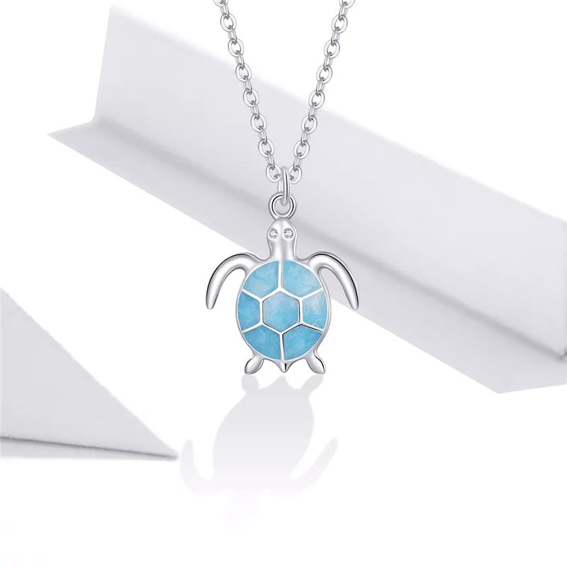 Sterling Silver Sea Turtle Hypoallergenic Necklace