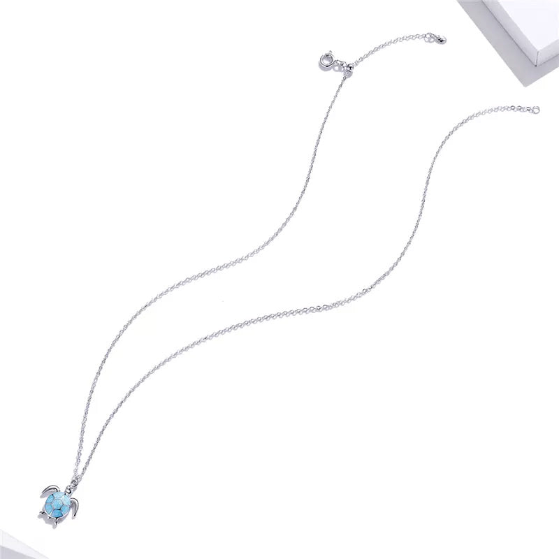 Sterling Silver Sea Turtle Hypoallergenic Necklace