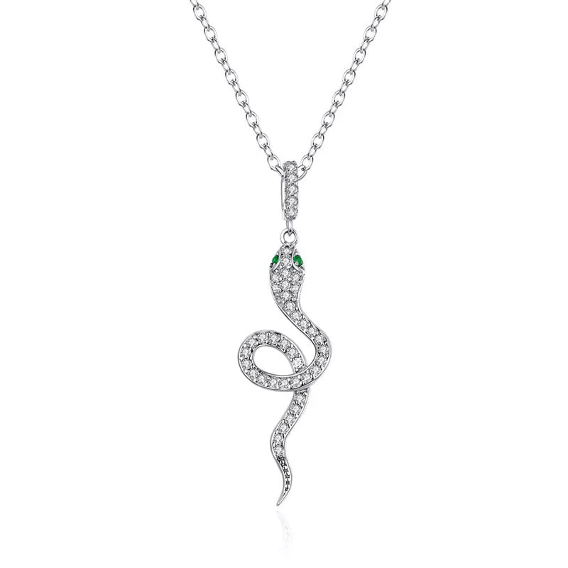 Sterling Silver Snake Hypoallergenic Necklace