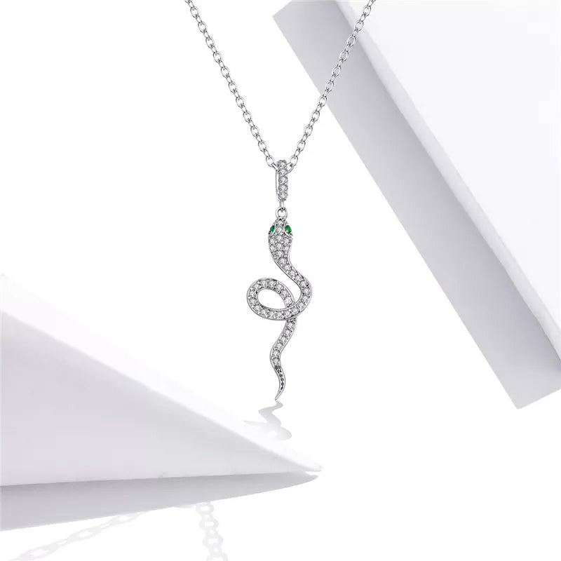 Sterling Silver Snake Hypoallergenic Necklace