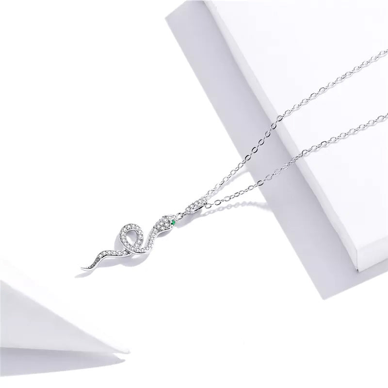 Sterling Silver Snake Hypoallergenic Necklace