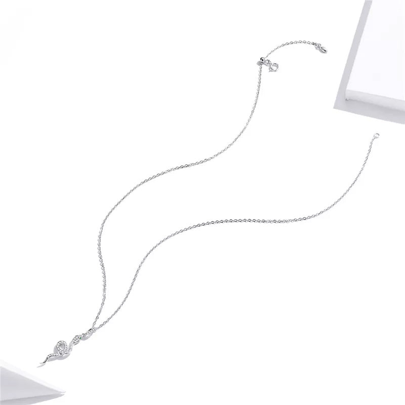 Sterling Silver Snake Hypoallergenic Necklace