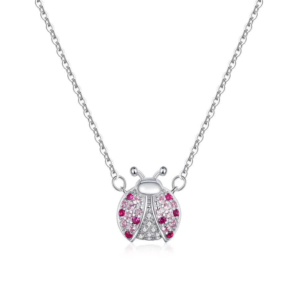 Sterling Silver Ladybug Hypoallergenic Necklace