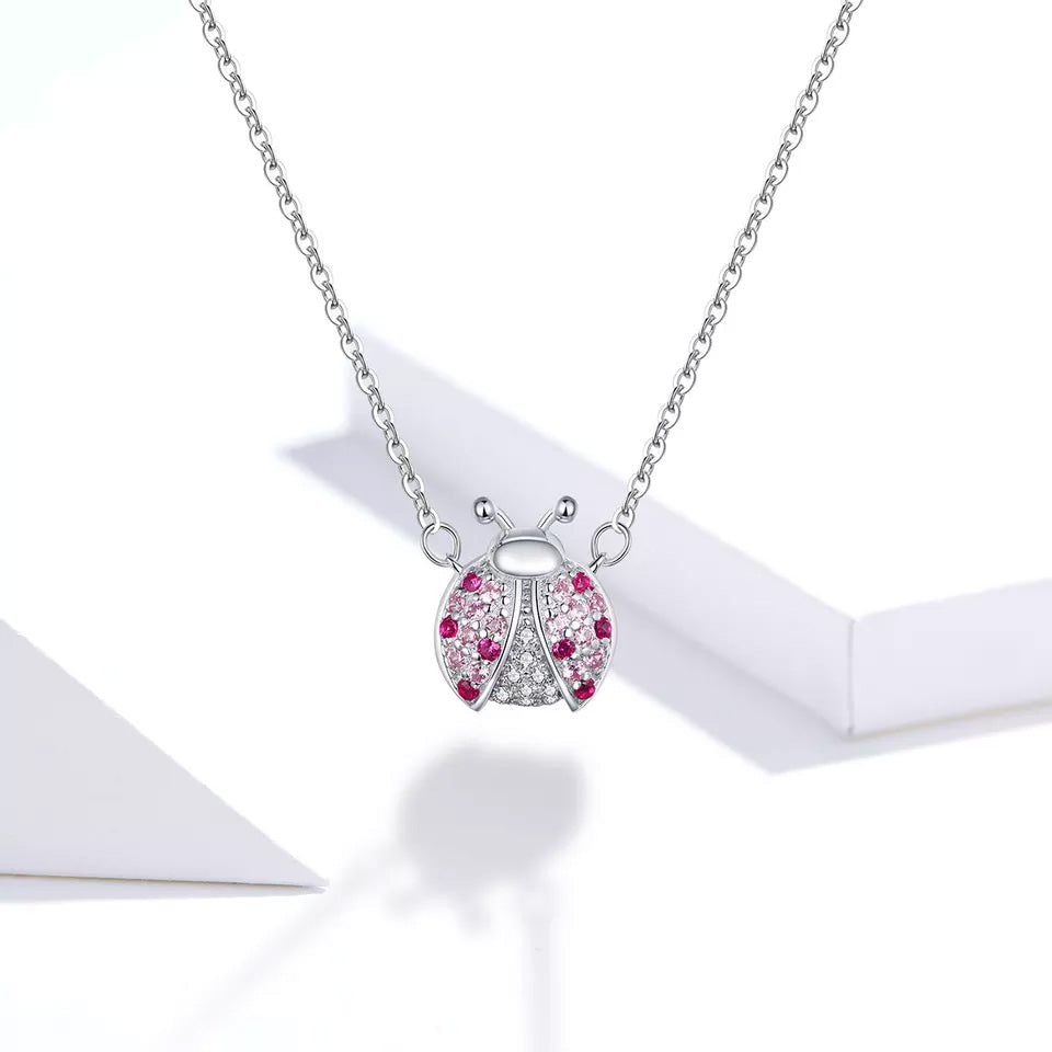 Sterling Silver Ladybug Hypoallergenic Necklace