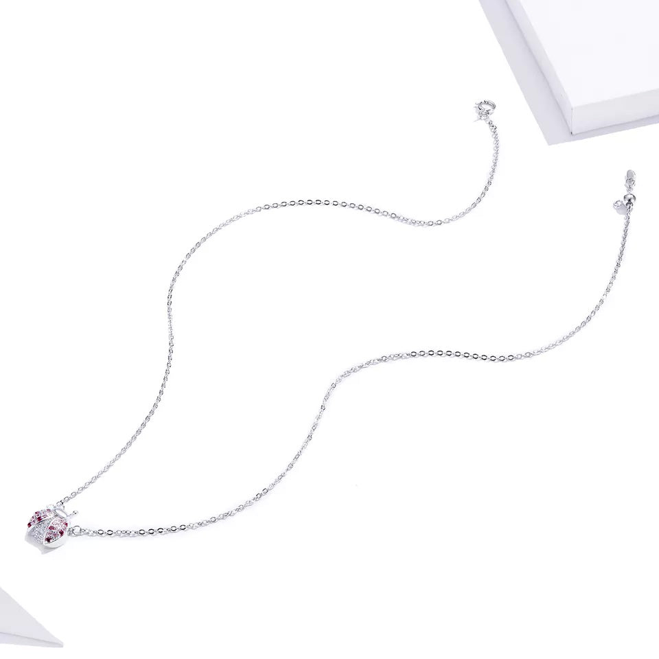 Sterling Silver Ladybug Hypoallergenic Necklace