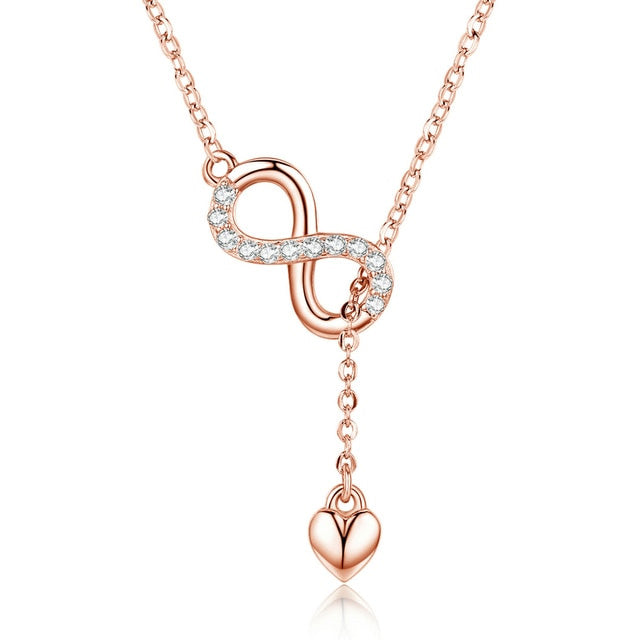 Sterling Silver Forever Love Hypoallergenic Y Necklace