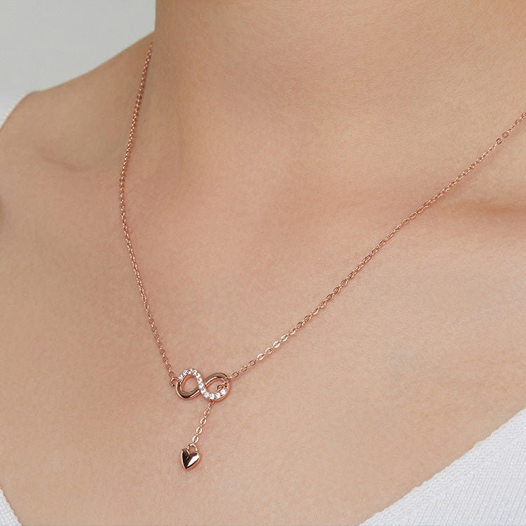 Sterling Silver Forever Love Hypoallergenic Y Necklace