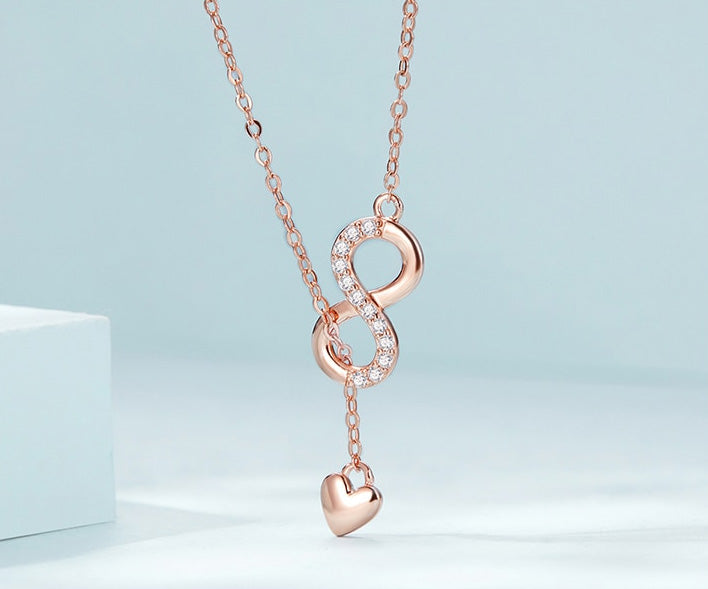 Sterling Silver Forever Love Hypoallergenic Y Necklace