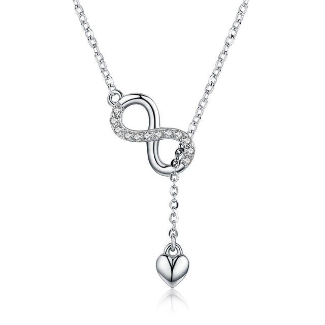 Sterling Silver Forever Love Hypoallergenic Y Necklace
