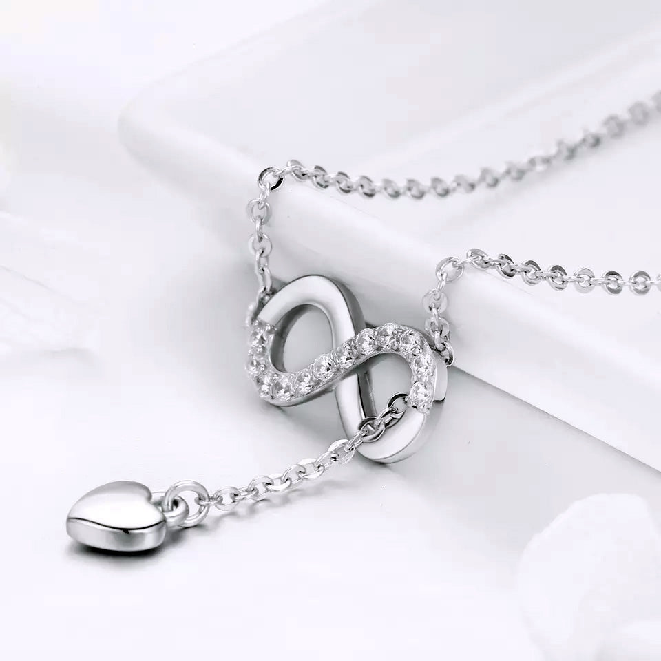 Sterling Silver Forever Love Hypoallergenic Y Necklace
