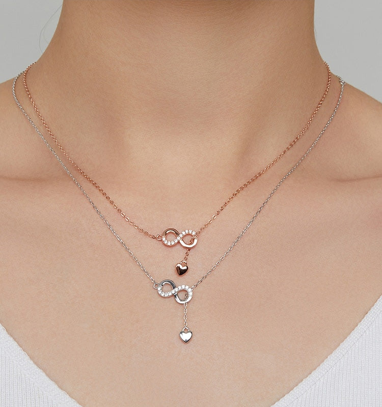 Sterling Silver Forever Love Hypoallergenic Y Necklace