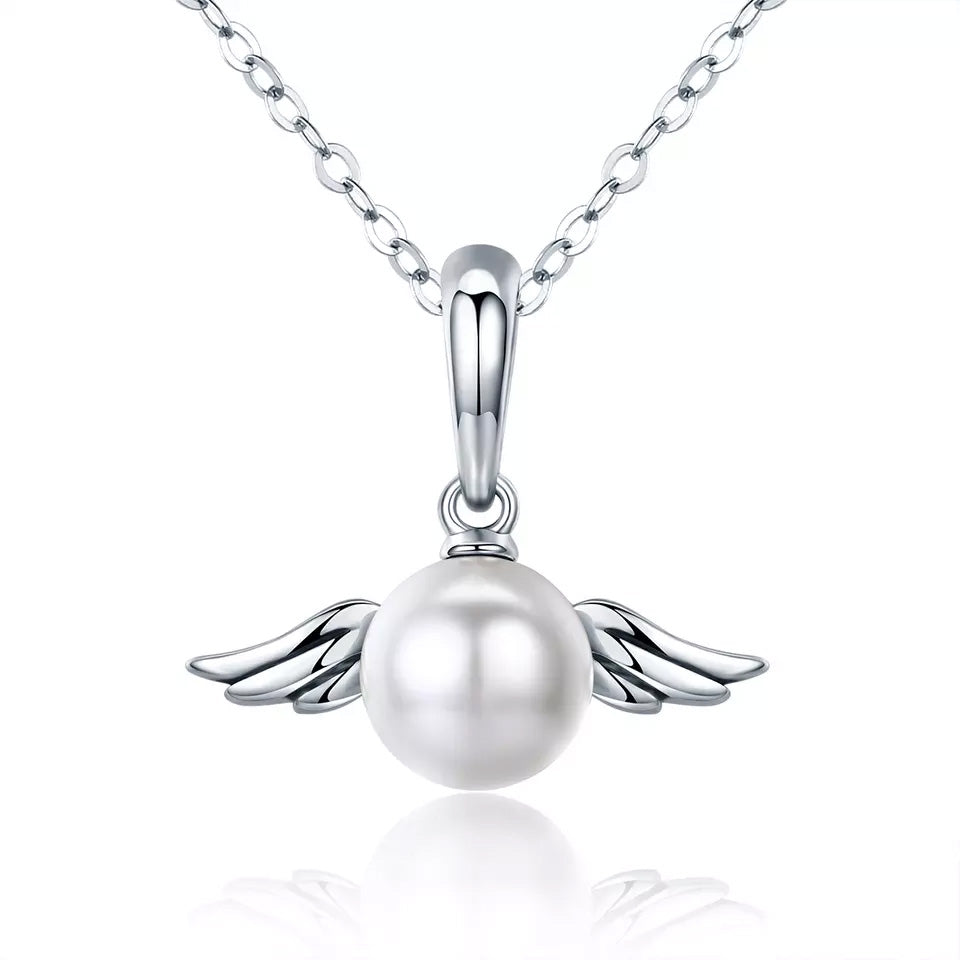 Sterling Silver Angel Wing Hypoallergenic Necklace