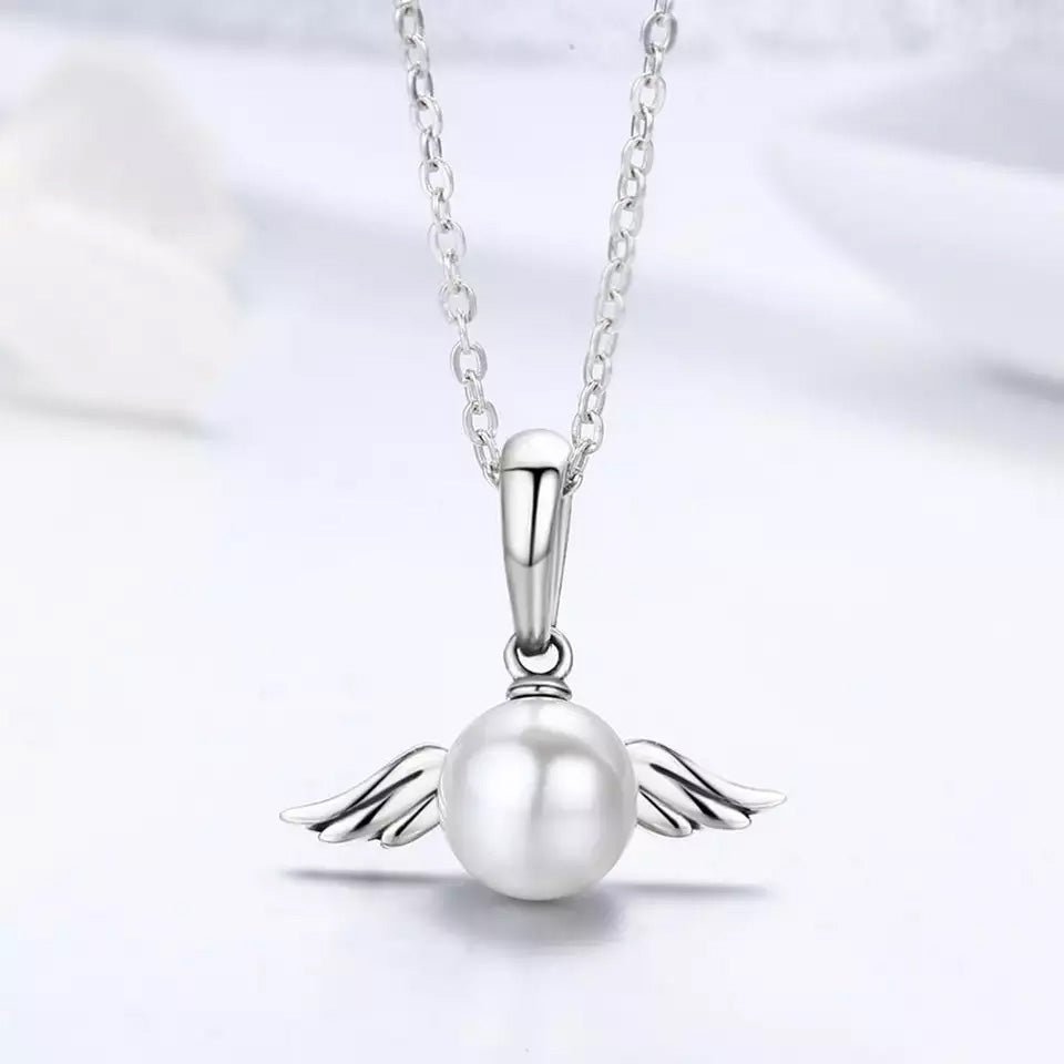 Sterling Silver Angel Wing Hypoallergenic Necklace
