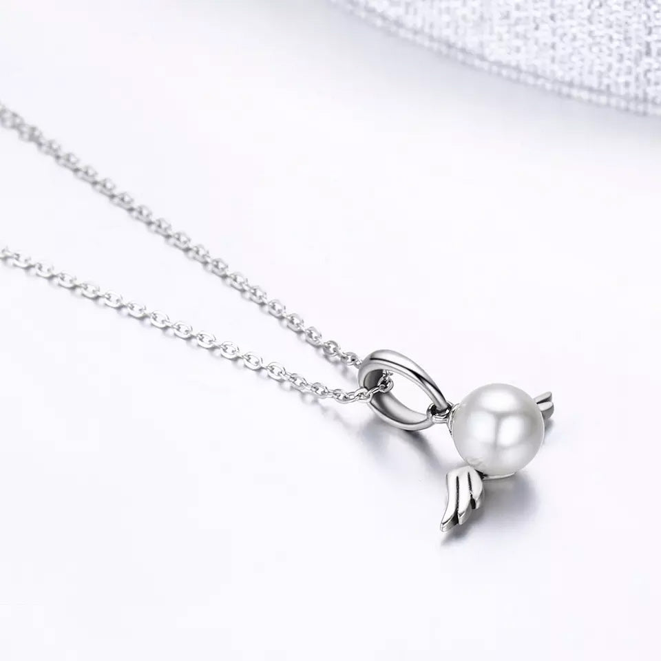 Sterling Silver Angel Wing Hypoallergenic Necklace