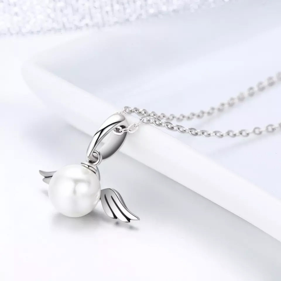 Sterling Silver Angel Wing Hypoallergenic Necklace