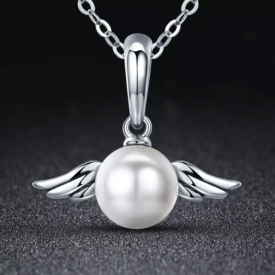 Sterling Silver Angel Wing Hypoallergenic Necklace