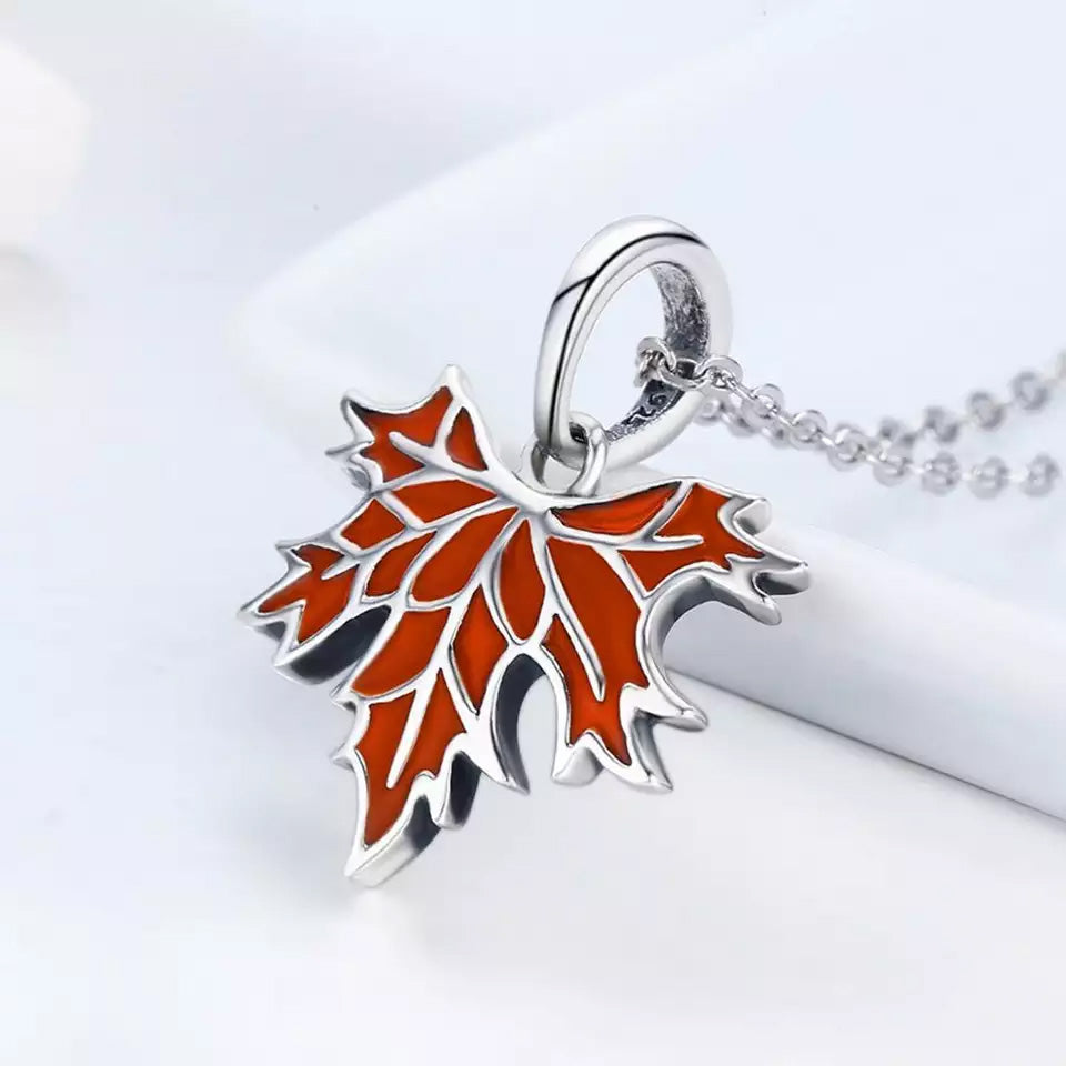 Sterling Silver Maple Leaf Hypoallergenic Necklace