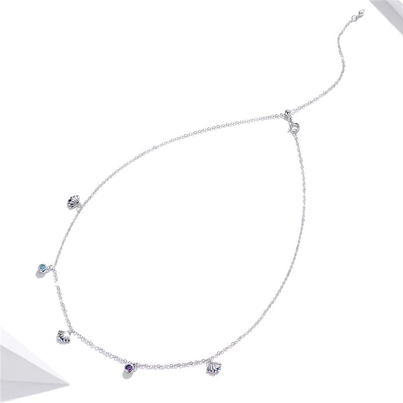 Sterling Silver Seashell Hypoallergenic Choker Necklace