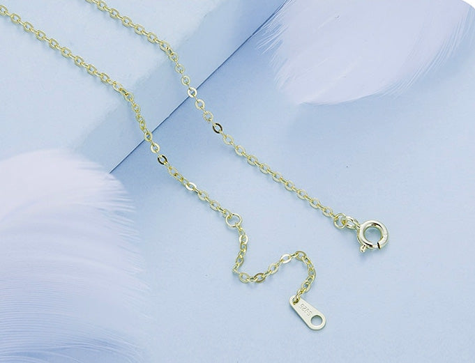 Sterling Silver Shiny Mystic Moon & Sun Hypoallergenic Necklace