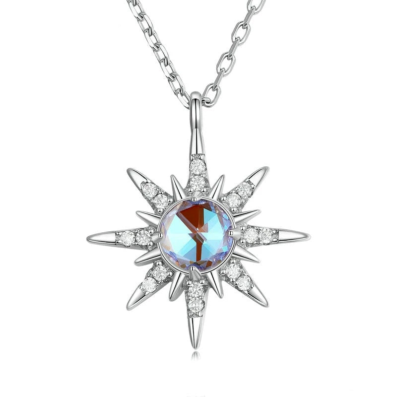 Sterling Silver Starburst Hypoallergenic Necklace