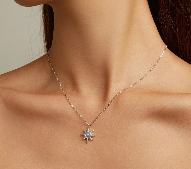 Sterling Silver Starburst Hypoallergenic Necklace